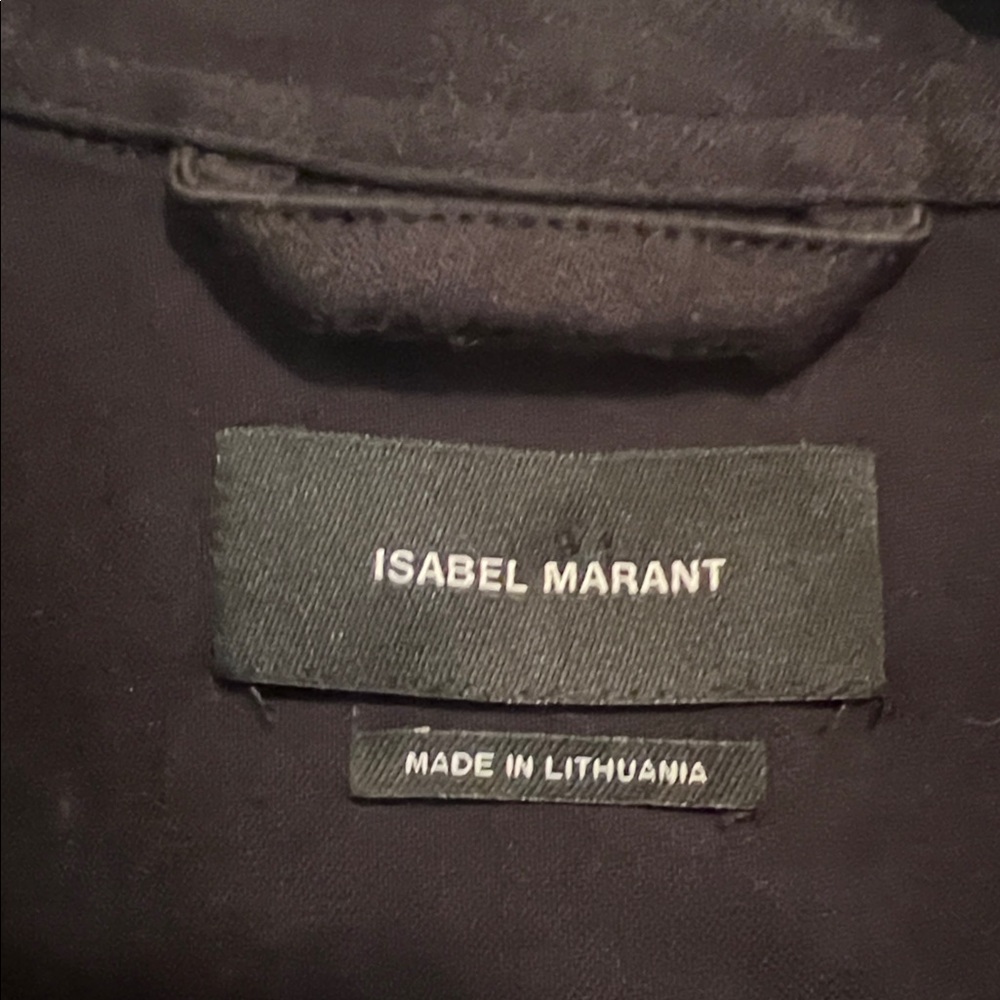 Isabel Marant Black Ruffle Jacket, Shoulder Pads - Picture 4 of 7